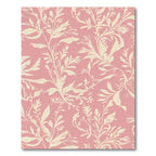Pink Cream Botanical Vine Art Rug