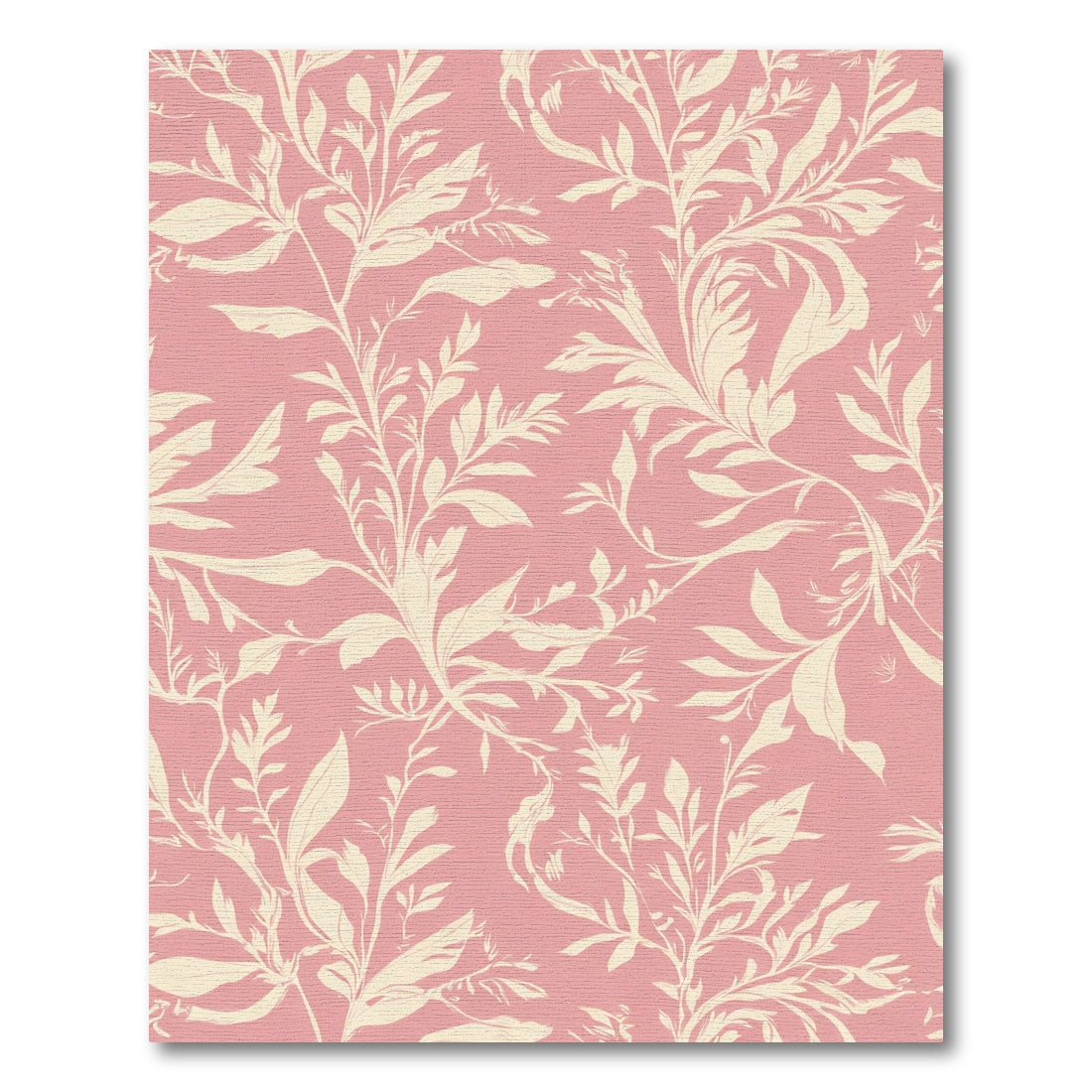 Pink Cream Botanical Vine Art Rug