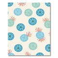 Coral Blue Circle Cluster Rug