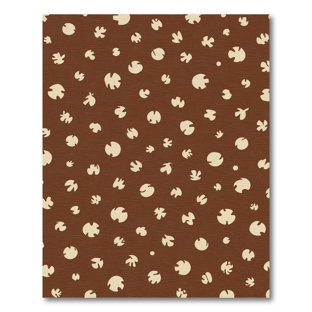 Brown Tan Scattered Abstract Spots Rug