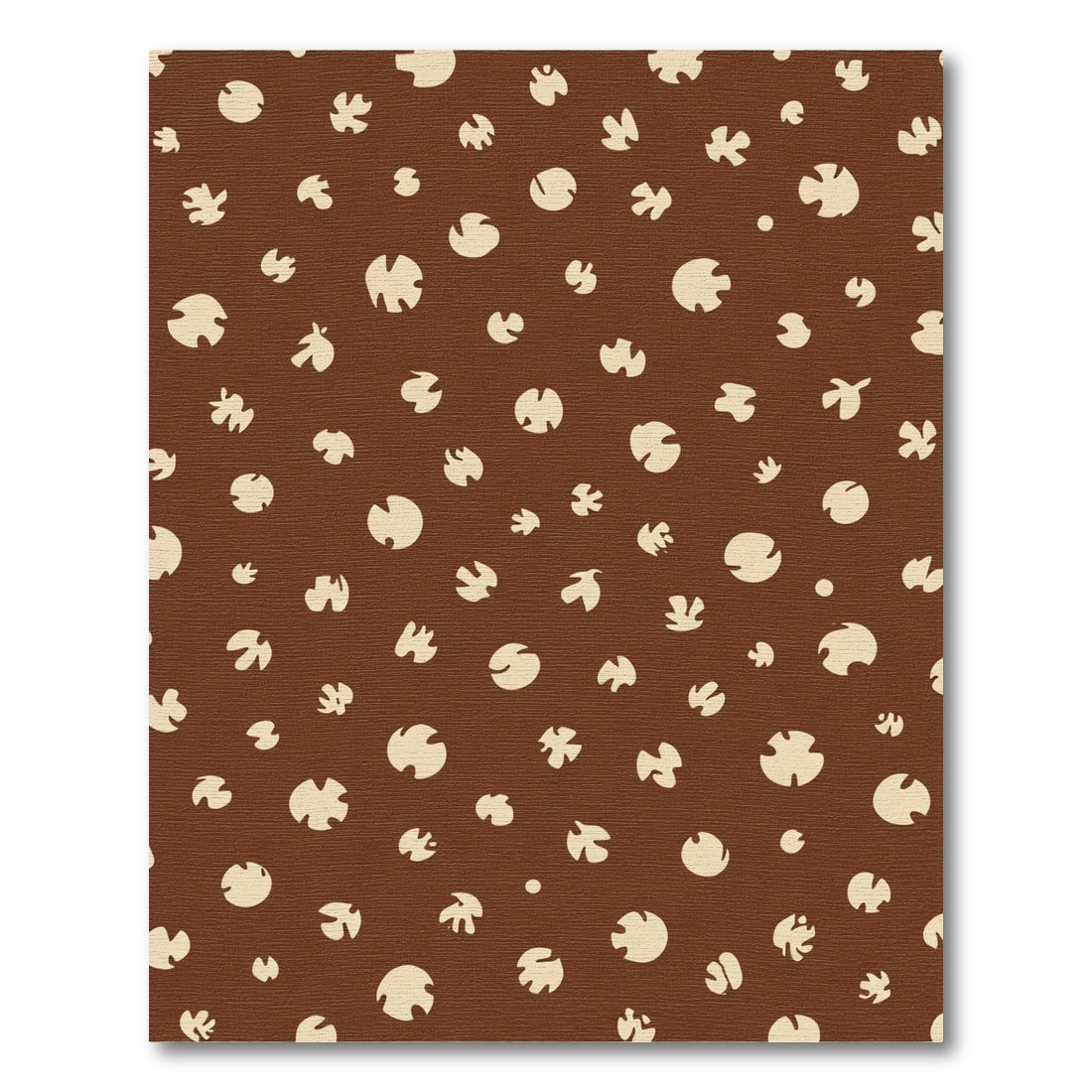 Brown Tan Scattered Abstract Spots Rug