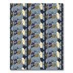 Abstract Camouflage Blues Beige Brown Rug