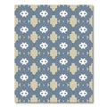Blue Tan Geometric Bloom Rug