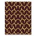 Maroon and Gold Quilted Arch Rug