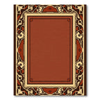 Rich Terracotta Art Nouveau Floral Rug