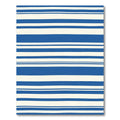 Bold Blue Cream Stripe Rug