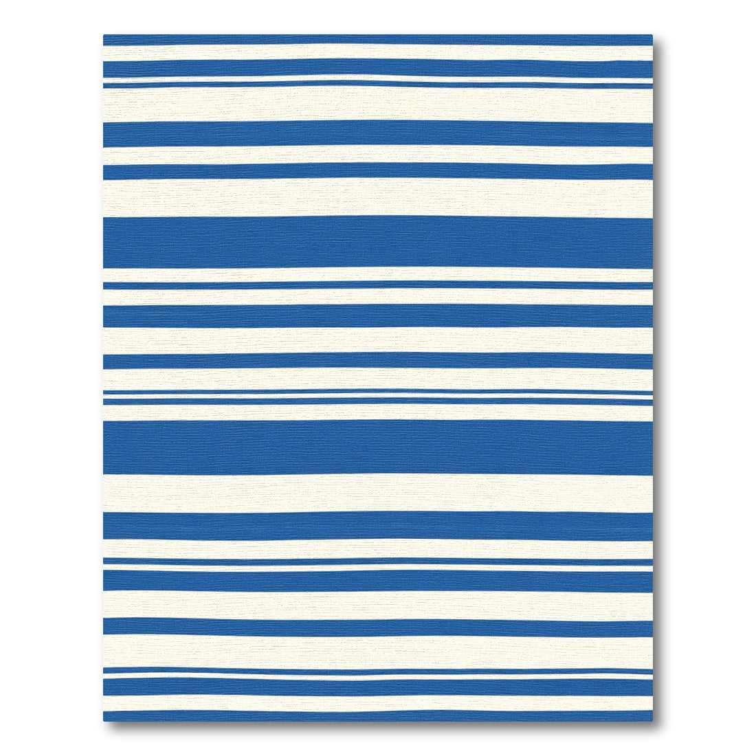 Bold Blue Cream Stripe Rug