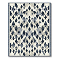 Deep Blue Diamond Lattice Rug
