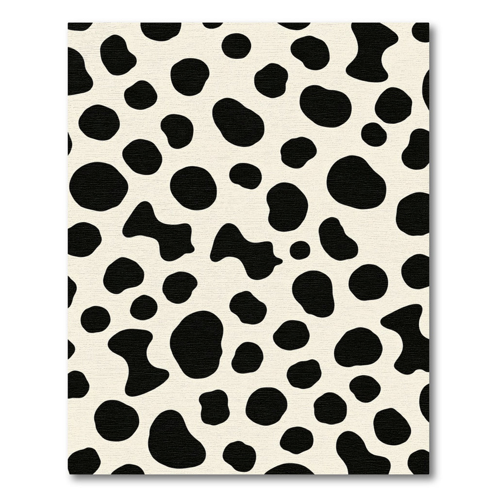 Black Cream Irregular Spots Rug