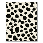 Black Cream Irregular Spots Rug