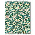 Teal Organic Branch Flow Rug