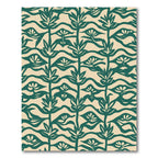 Teal Organic Branch Flow Rug