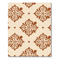 Brown Floral Damask Medallion Rug