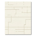 Minimalist Beige Geometric Line Rug