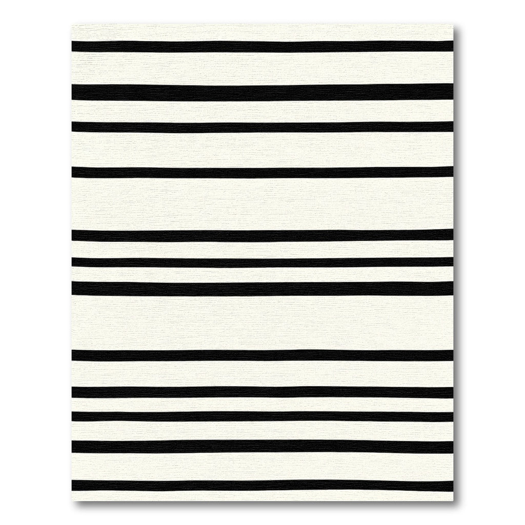 Bold Black White Striped Canvas Rug