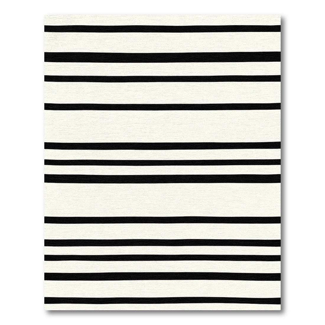 Bold Black White Striped Canvas Rug