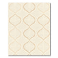 Cream Quatrefoil Geometric Outline Rug