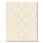 Cream Quatrefoil Geometric Outline Rug