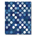 Ocean Blue Hexagon Mosaic Rug