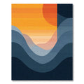 Gradient Sunset Wave Gradient Rug
