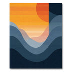 Gradient Sunset Wave Gradient Rug