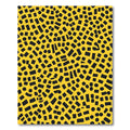 Yellow Black Scattered Shapes Rug