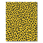 Yellow Black Scattered Shapes Rug