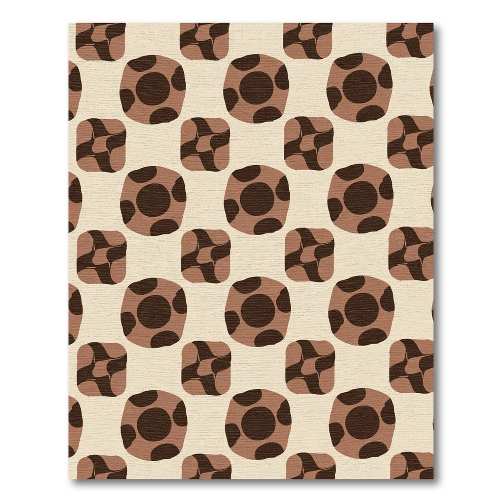 Chocolate Swirl Dot Arrangement Rug
