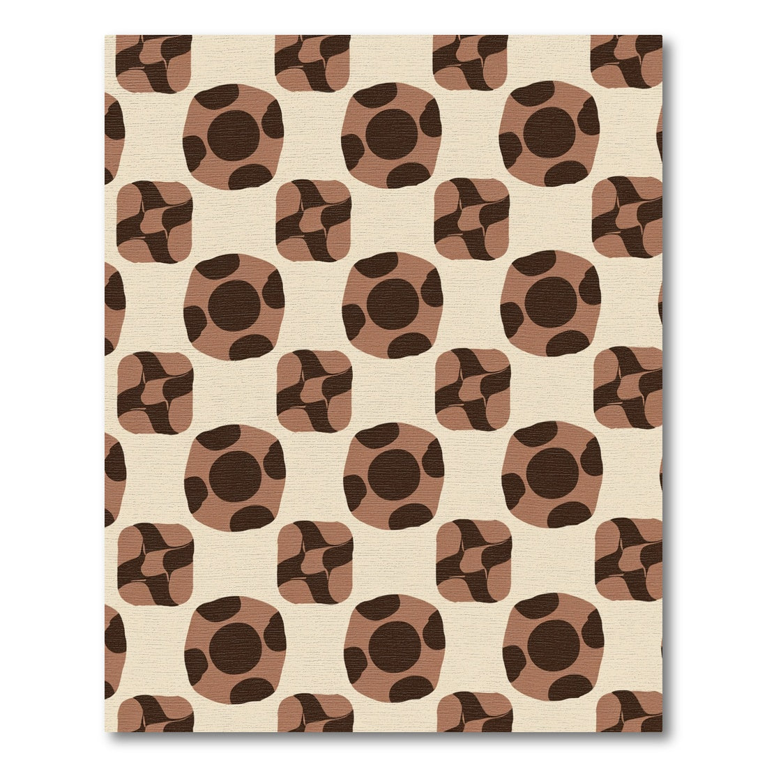 Chocolate Swirl Dot Arrangement Rug