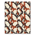 Earthy Camouflage Abstract Organic Forms Rug