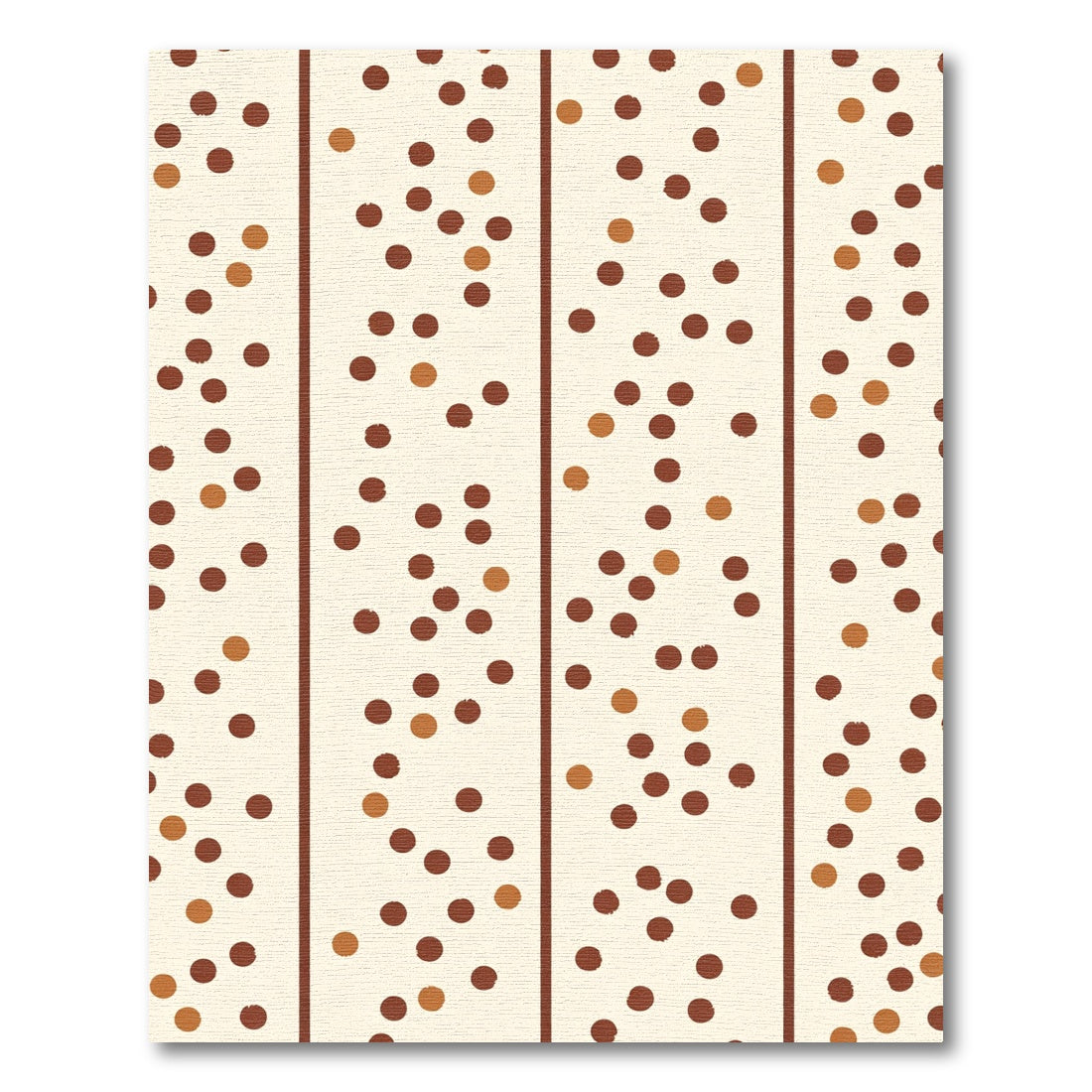 Brown and Tan Scattered Dots Rug