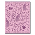 Fuchsia Peacock Floral Vine Border Rug