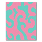 Abstract Swirl Aqua Pink Organic Rug