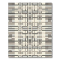 Neutral Tone Plaid Geometric Grid Rug