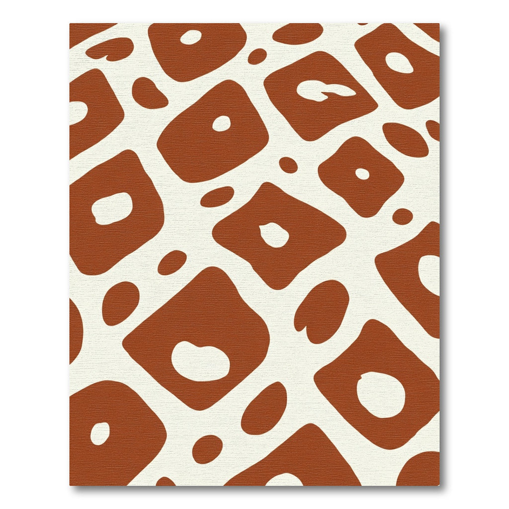 Terracotta Tan Abstract Spots Rug