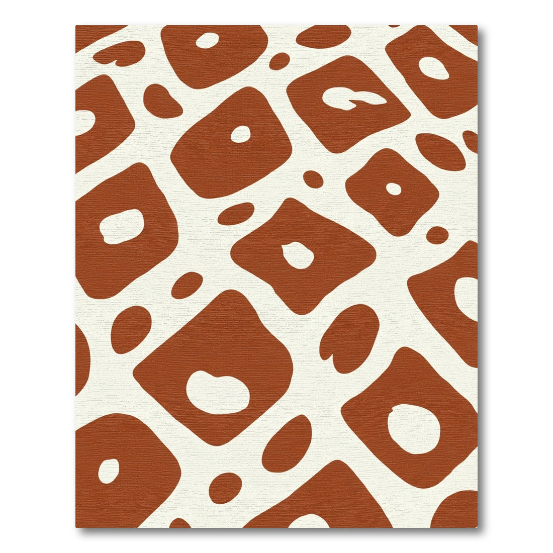 Terracotta Tan Abstract Spots Rug