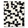 Black White Abstract Geo Fragment Rug