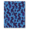 Abstract Blue Organic Fluid Rug
