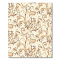 Brown Floral Swirl Watercolor Rug