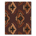 Earthy Brown Abstract Organic Shapes Rug
