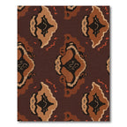 Earthy Brown Abstract Organic Shapes Rug