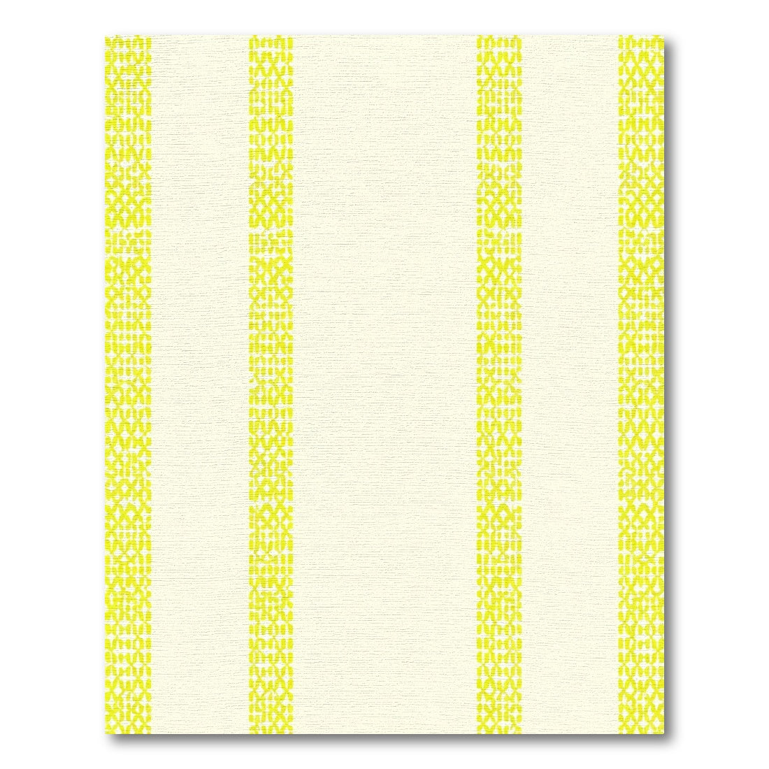 Lemon Yellow Textured Stripe Rug