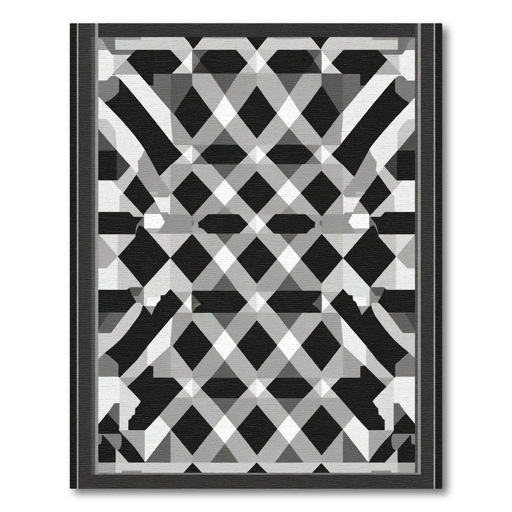 Monochromatic Black White Diamond Lattice Rug