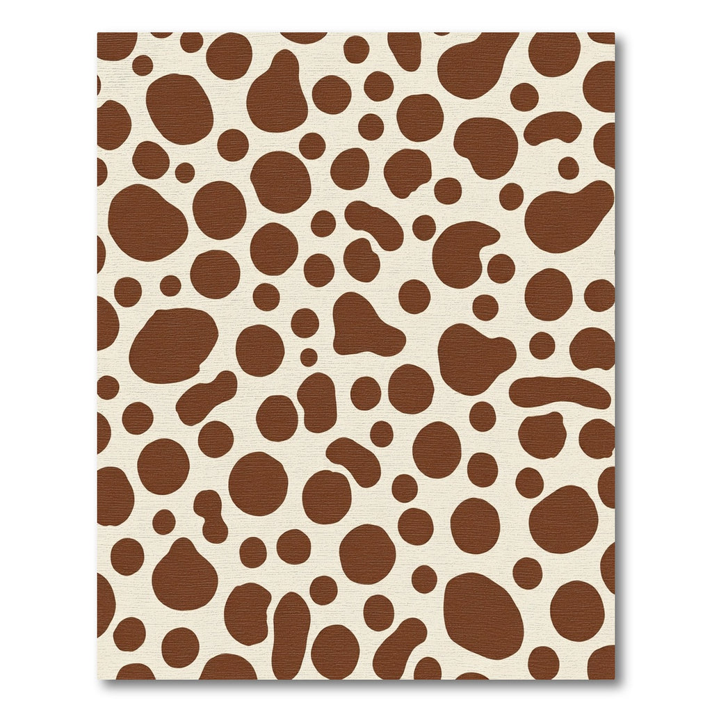 Brown And Cream Spotted Irregular Shapes Rug