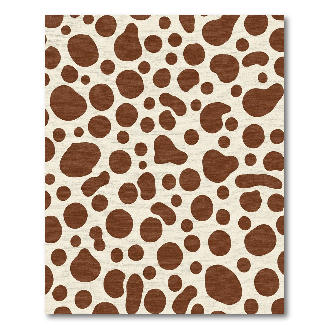 Brown And Cream Spotted Irregular Shapes Rug