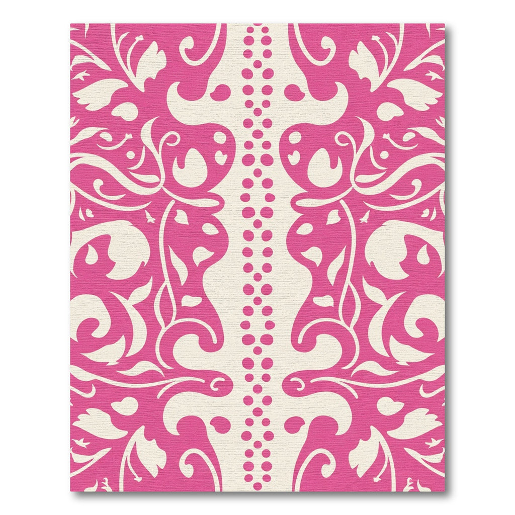 Vibrant Ivory Symmetric Floral Scroll Rug