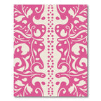 Vibrant Ivory Symmetric Floral Scroll Rug