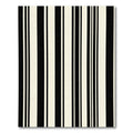Classic Black Cream Vertical Stripes Rug