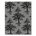 Black bare trees with roots motif Rug