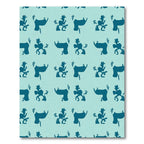 Teal Abstract Fauna Floral Accent Rug